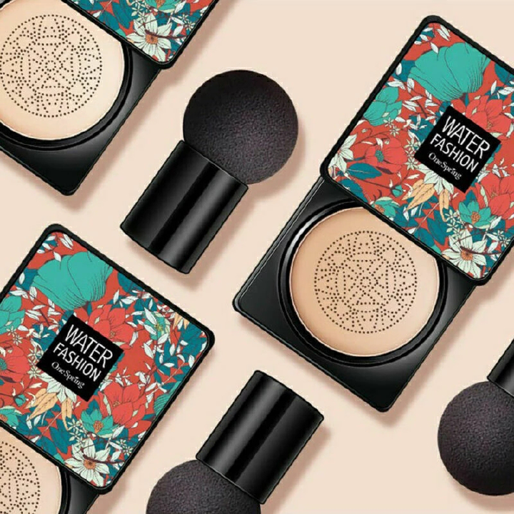 Air Cushion Foundation Mushroom Head BB CC Cream Concealer Whitening Moisturizing Brighten Face Base Tone Makeup Korean Cosmetic