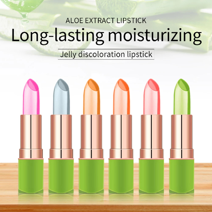VIBELY New 7 Color Color Mood Changing Lip Balm Natural Aloe Vera Lipstick Long Lasting Moisturizing Makeup Cosmetics for Women