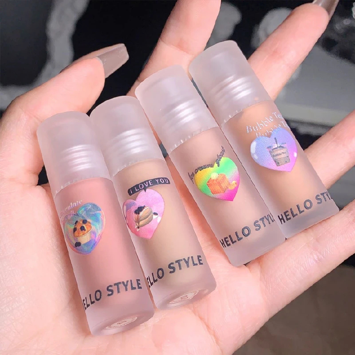 Matte Milk Tea Warm Color Blush Eyeshadow Long-lasting Smooth Make Up Liquid Eye Face Pink Blusher Cream Makeup Daily Cosmetics