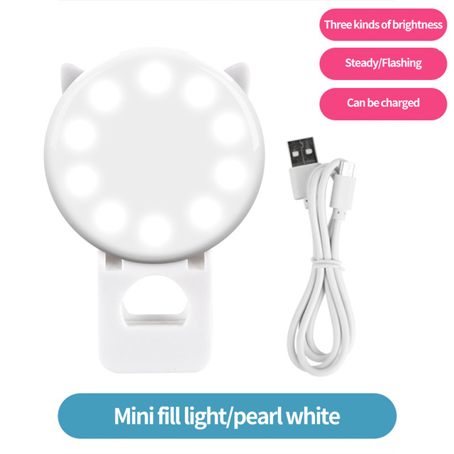 Universal Led Selfie Ring Light Portable Mobile Phone Beauty Lighting Night Darkness Selfie For Phone Photo Camera Fill Lights