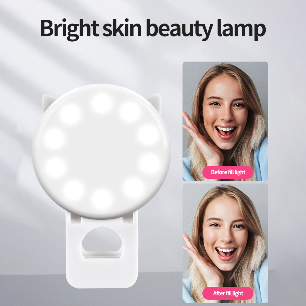 Universal Led Selfie Ring Light Portable Mobile Phone Beauty Lighting Night Darkness Selfie For Phone Photo Camera Fill Lights