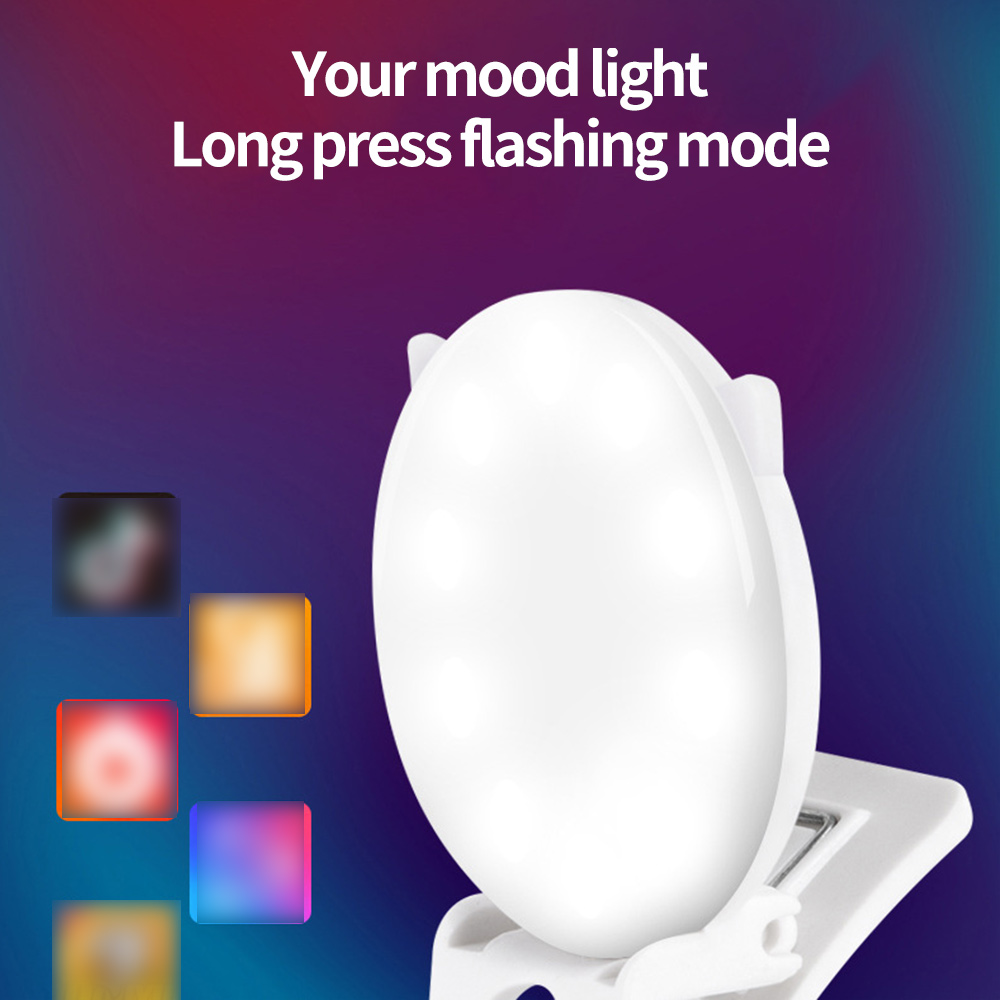 Universal Led Selfie Ring Light Portable Mobile Phone Beauty Lighting Night Darkness Selfie For Phone Photo Camera Fill Lights