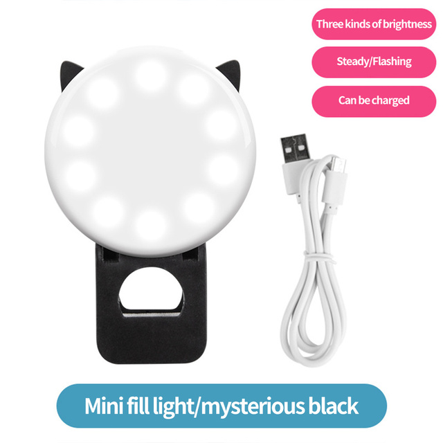 Universal Led Selfie Ring Light Portable Mobile Phone Beauty Lighting Night Darkness Selfie For Phone Photo Camera Fill Lights
