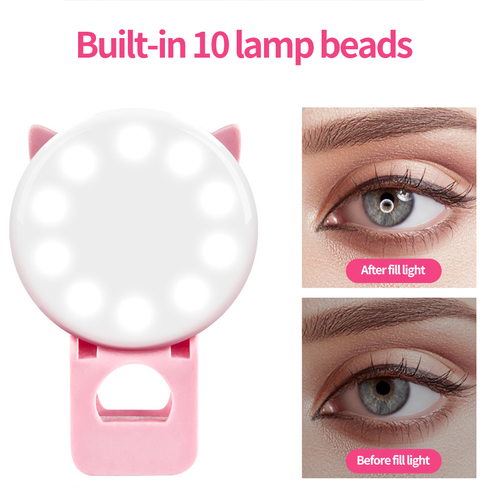 Universal Led Selfie Ring Light Portable Mobile Phone Beauty Lighting Night Darkness Selfie For Phone Photo Camera Fill Lights