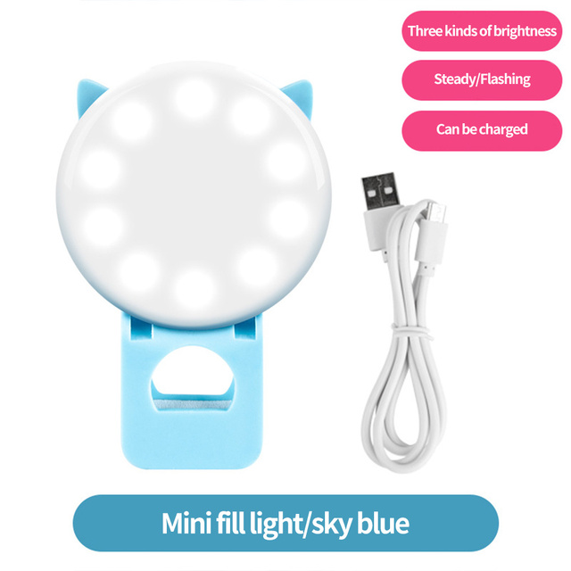 Universal Led Selfie Ring Light Portable Mobile Phone Beauty Lighting Night Darkness Selfie For Phone Photo Camera Fill Lights