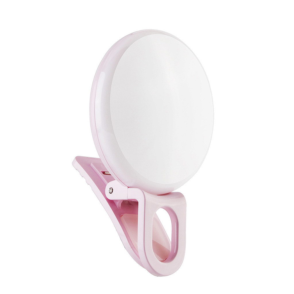 Usb Led Selfie Ring Portable Mini Round Mobile Phone Tablet Timer Clip For Beauty Photography Fill Lights Enhancing Rechargeable