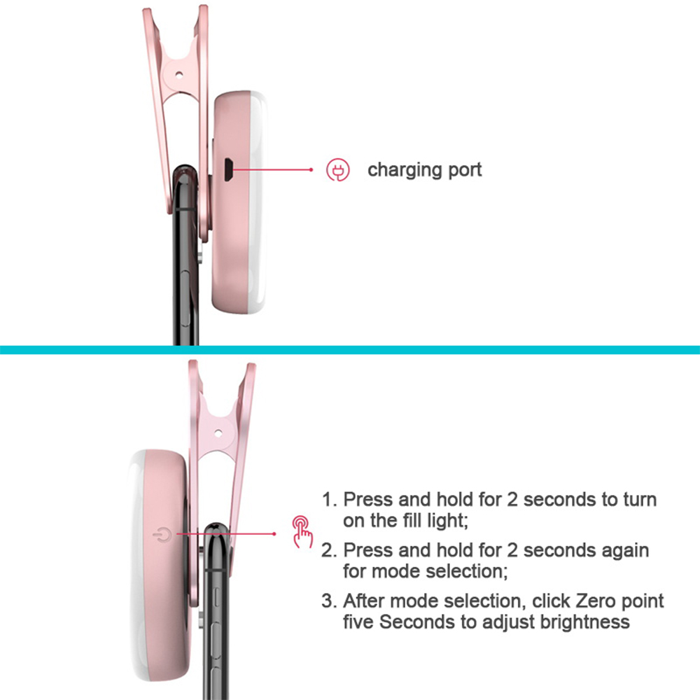 2022 Mobile phone Fill light 15X macro lens Portable Selfie LED Ring Flash Light Phone Selfie Lamp Ring Clip Light Drop Shipping
