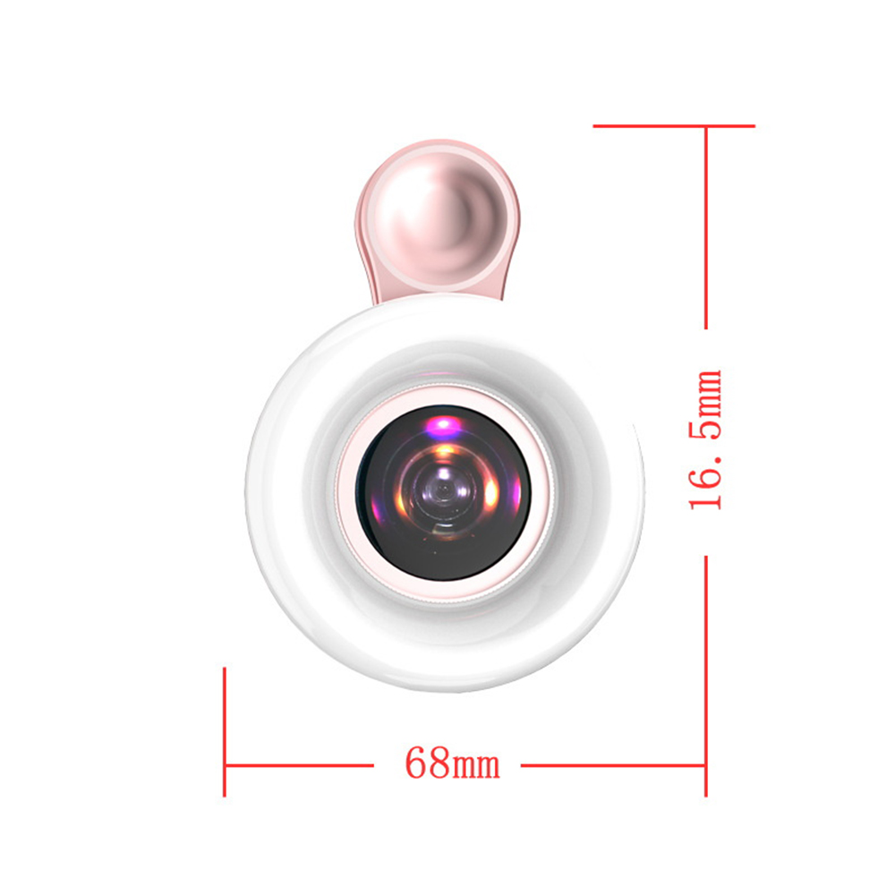 2022 Mobile phone Fill light 15X macro lens Portable Selfie LED Ring Flash Light Phone Selfie Lamp Ring Clip Light Drop Shipping