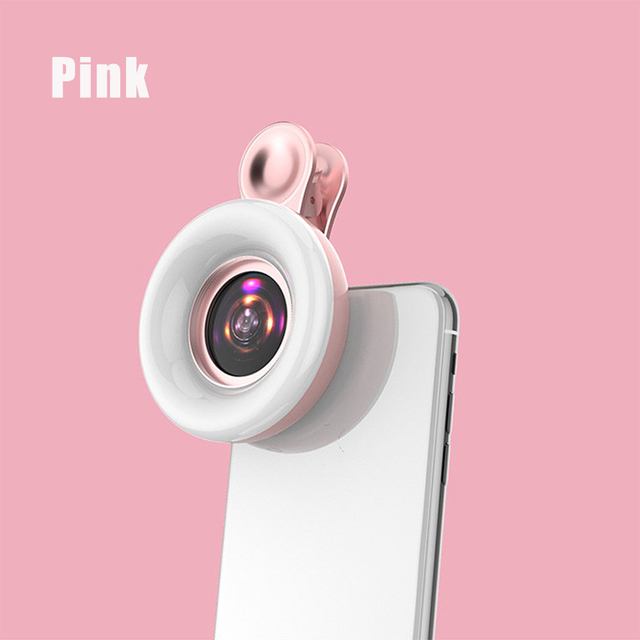 2022 Mobile phone Fill light 15X macro lens Portable Selfie LED Ring Flash Light Phone Selfie Lamp Ring Clip Light Drop Shipping