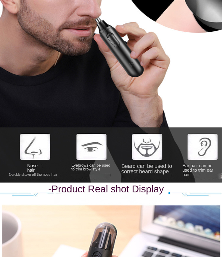 2022 Electric Shaving Nose Ear Trimmer Safe Face Care Rechargeable Nose Hair Trimmer for Men Shaving Hair Removal Razor Beard