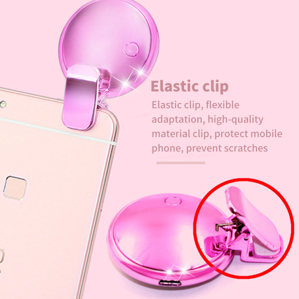 HONGDAK LED Ring Fill Light Portable Mobile Phone Selfie Lamp Lighting Luminous Ring Clip For  IPHONE