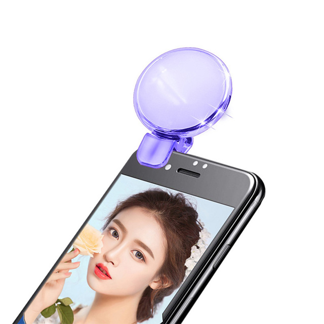 HONGDAK LED Ring Fill Light Portable Mobile Phone Selfie Lamp Lighting Luminous Ring Clip For  IPHONE