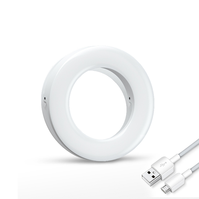 Ulanzi Universal Ring Fill Light Clip Mobile Phone Selfie Lamp 3200-6500k LED Video Lights Portable for iPhone iPad PC Laptop