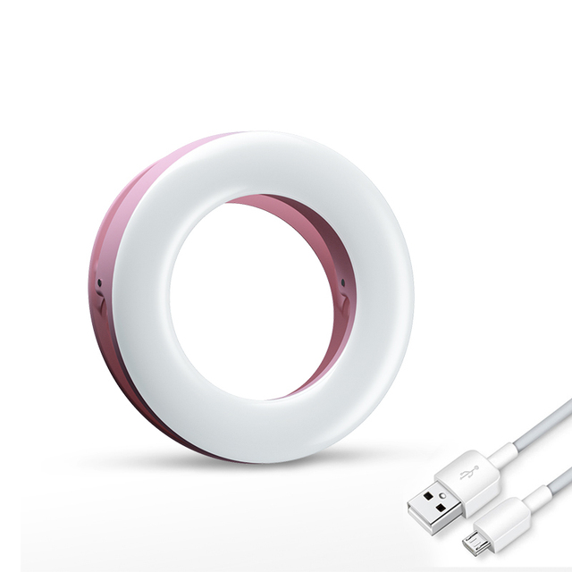 Ulanzi Universal Ring Fill Light Clip Mobile Phone Selfie Lamp 3200-6500k LED Video Lights Portable for iPhone iPad PC Laptop