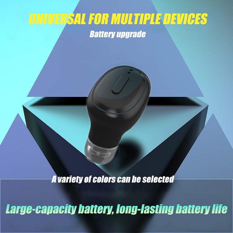 Wireless Headphone Invisible Bluetooth Earphone Mini Single in ear Earbuds with Mic 18D Sound Quality Headset 20H Music Time