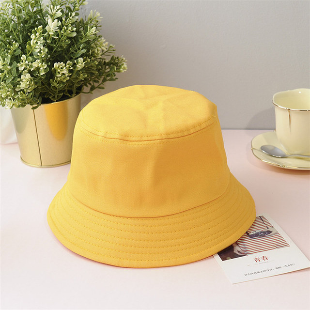 Unisex Cotton Bucket Hats Women Summer Sunscreen Panama Hat Men Pure Color Sunbonnet Fedoras Outdoor Fisherman Hat Beach Cap