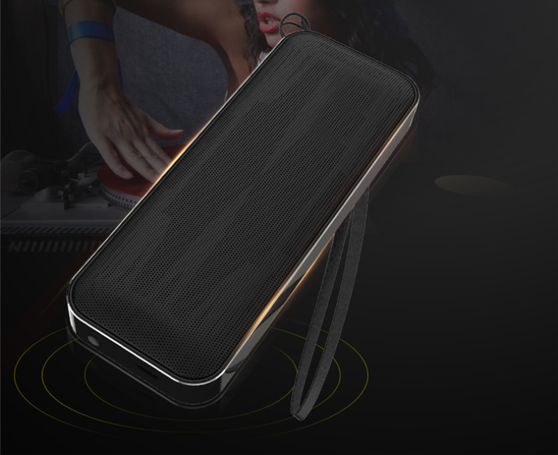 Bluetooth speaker wireless square double horn mini pocket portable metal ultra thin exquisite