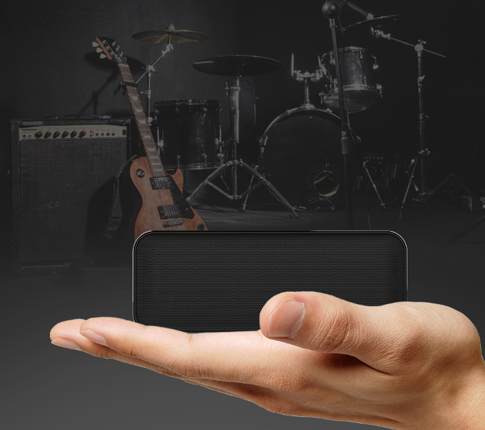 Bluetooth speaker wireless square double horn mini pocket portable metal ultra thin exquisite