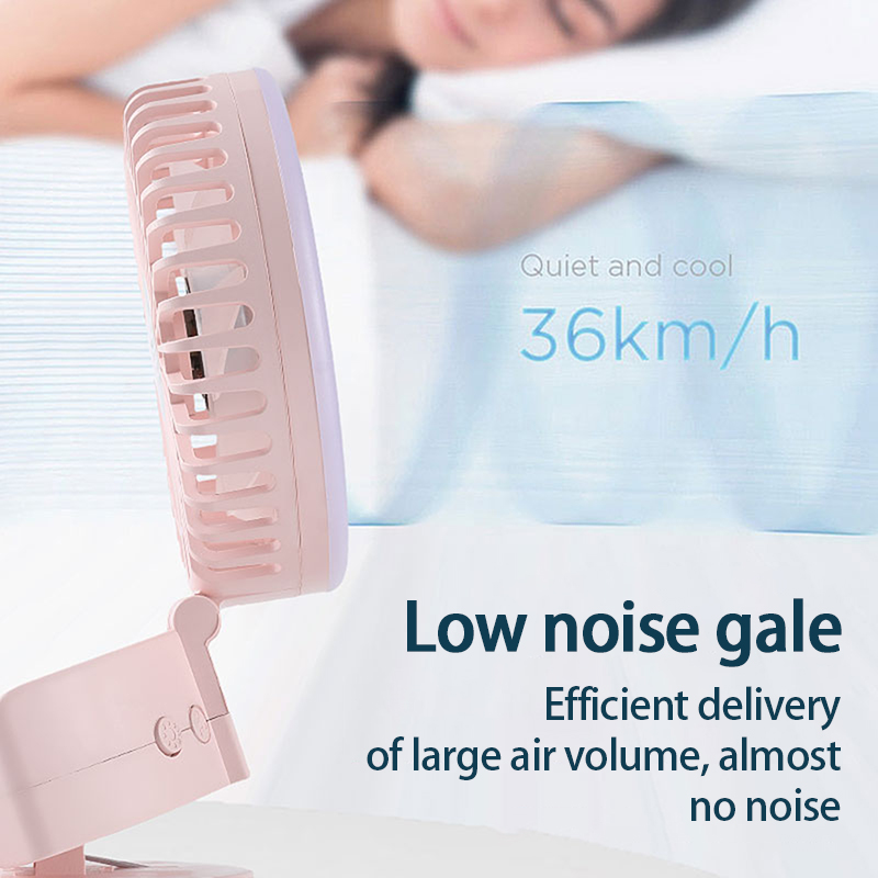 Portable Handheld Simple Fan Fill Light USB Charging Clamp Night Light Selfie Light Mini Fan Clip Mobile Phone Live Lamp 3 Modes