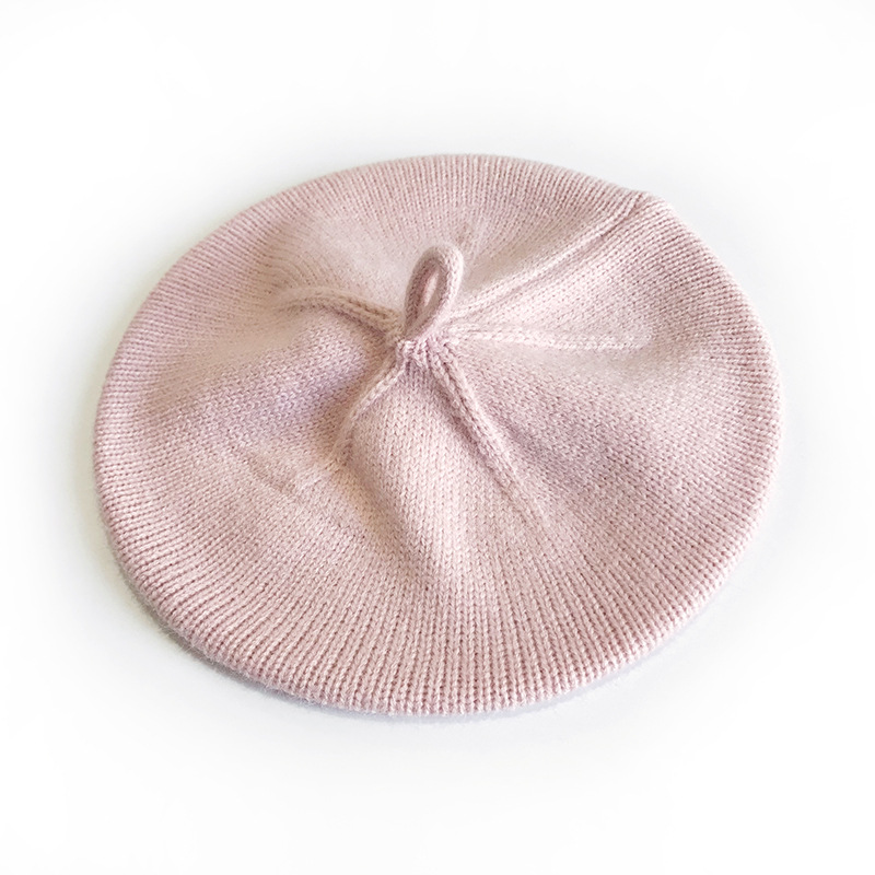 Fashion Baby Knitted Beret Hat Solid Color Children's Warm Hats Autumn Winter Painter Cap For Girls Kids Bonnet Accessories