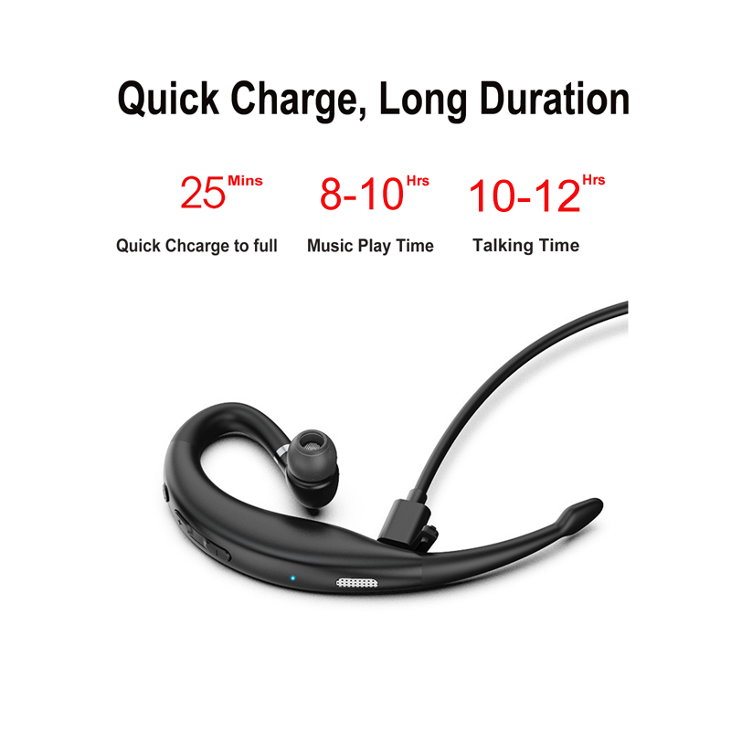 Single Bluetooth V5.0 Earphone 10Hrs for Phone TV