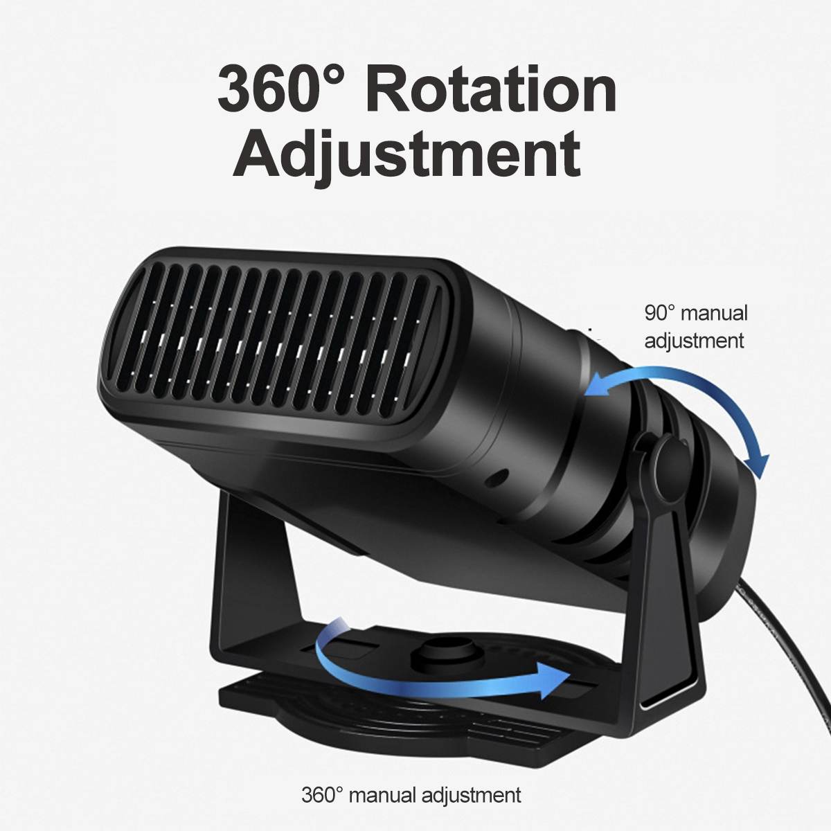12V/24V Portable Car Heater Electric Cooling Heating Fan 4 IN 1 Electric Dryer Windshield Defogging Demister Defroster 120W