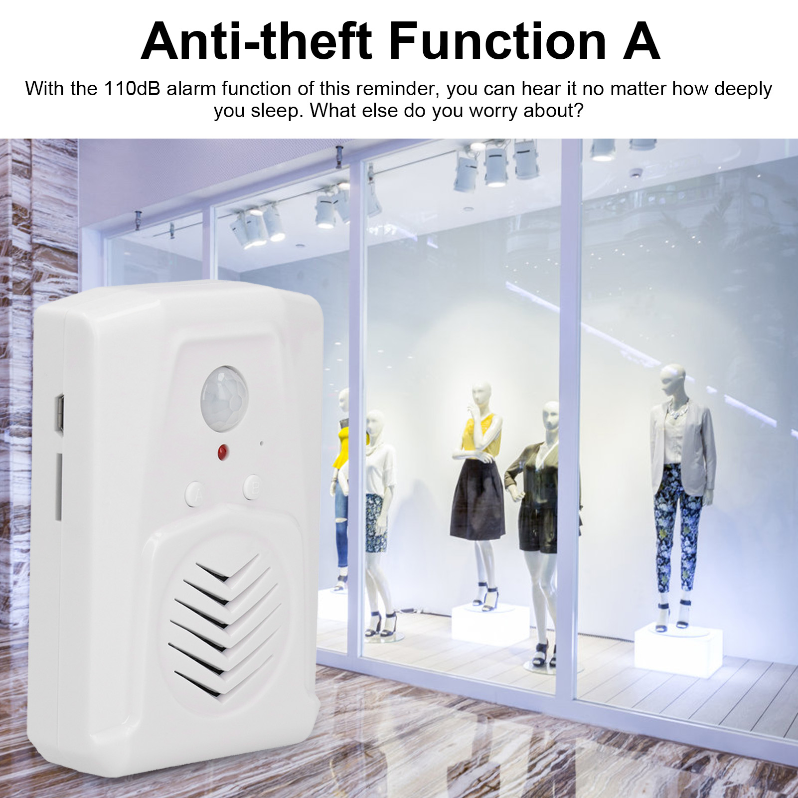 Sensor Motion Alarm MP3 Player Infrared Induction Wireless PIR Doorbell Alarm for Safety Voice Reminder Welcome Door Bell