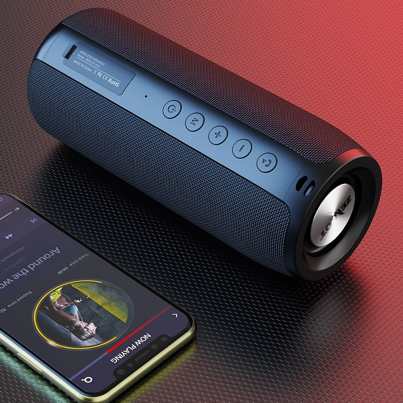 Wireless Bluetooth Speaker Portable Sound Column Waterproof Subwoofer with FM Radio for Outdoor Sports Computer