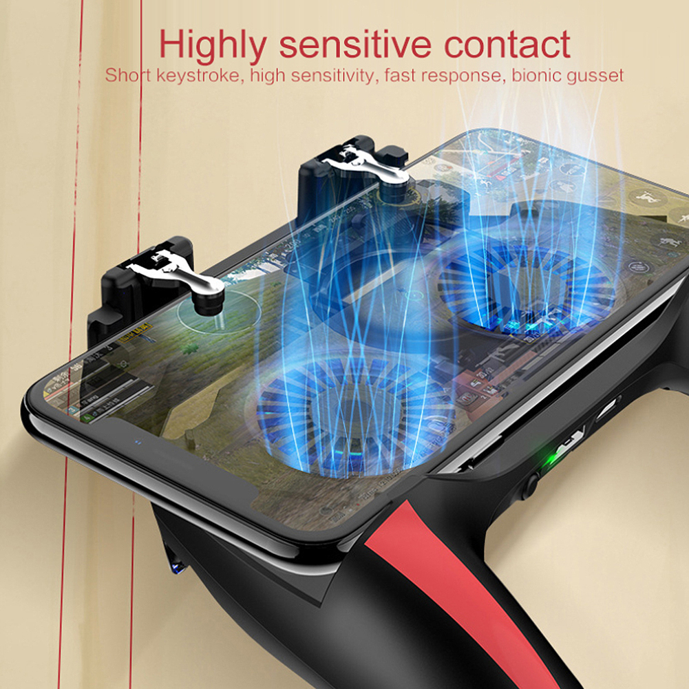 Dual Fan Cooler Gamepad for  Game Controller For 4.7-6.5 inch Mobile Phone Game Shooter Joystick  Cooling Gamepad