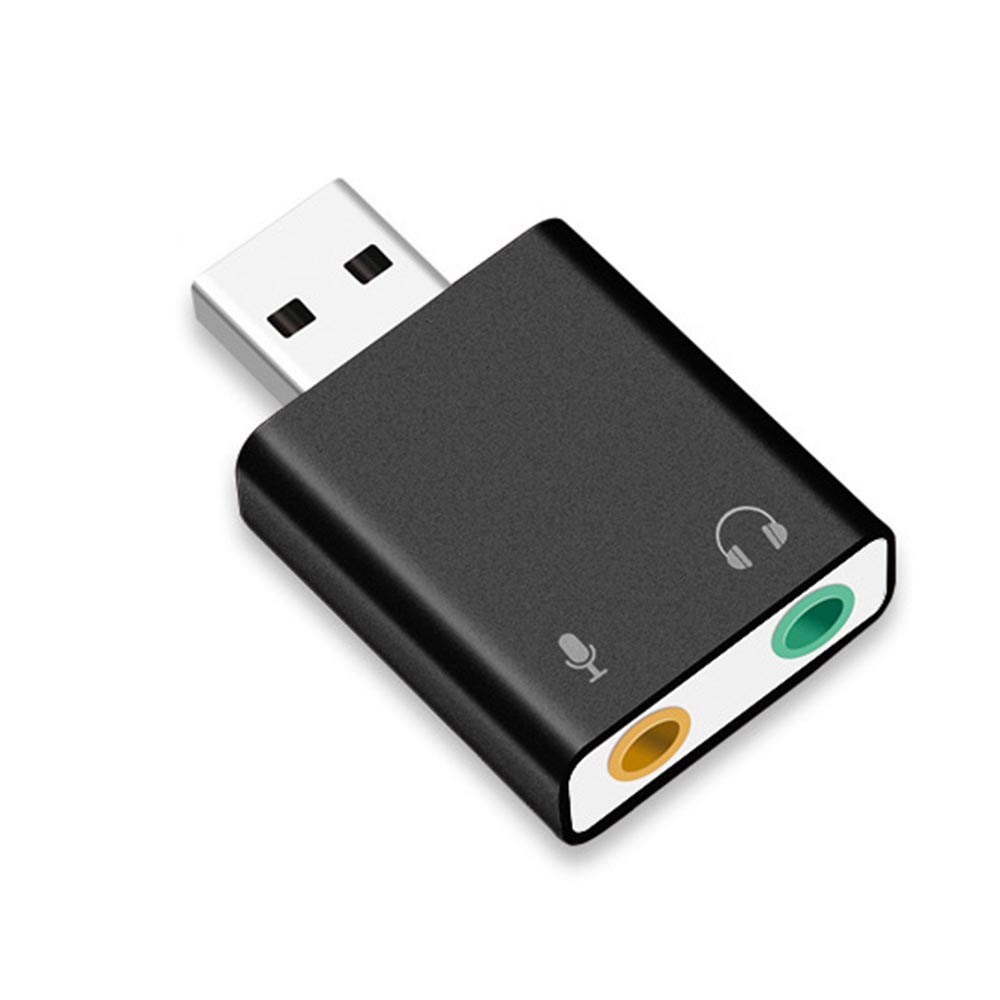 Sound Card USB Audio Interface Headphone Adapter Soundcard for Mic Speaker Laptop Computer External Sound Card
