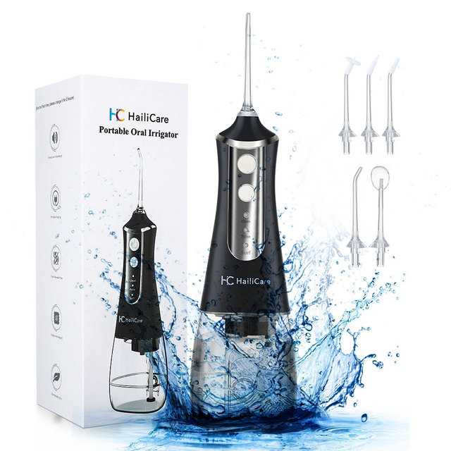 Portable Oral Irrigator Water Flosser Dental Water Jet Tools Pick Cleaning Teeth 5 Nozzles Mouth Washing Machine Floss