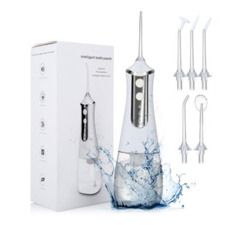 Portable Oral Irrigator Water Flosser Dental Water Jet Tools Pick Cleaning Teeth 350ML 5 Nozzles Mouth Washing Machine Floss