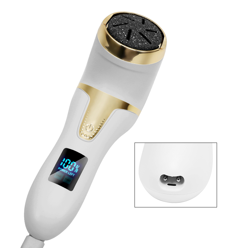 LED digital electric foot grinder vacuum cleaner hard cracked dead skin calluses exfoliating pedicure tool