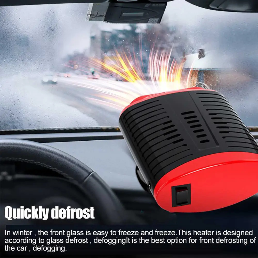 4 In 1 12v/24v Auto Car Heater Electric Cooling Heating Fan Portable Electric Dryer Windshield Defogging Demister Defroster