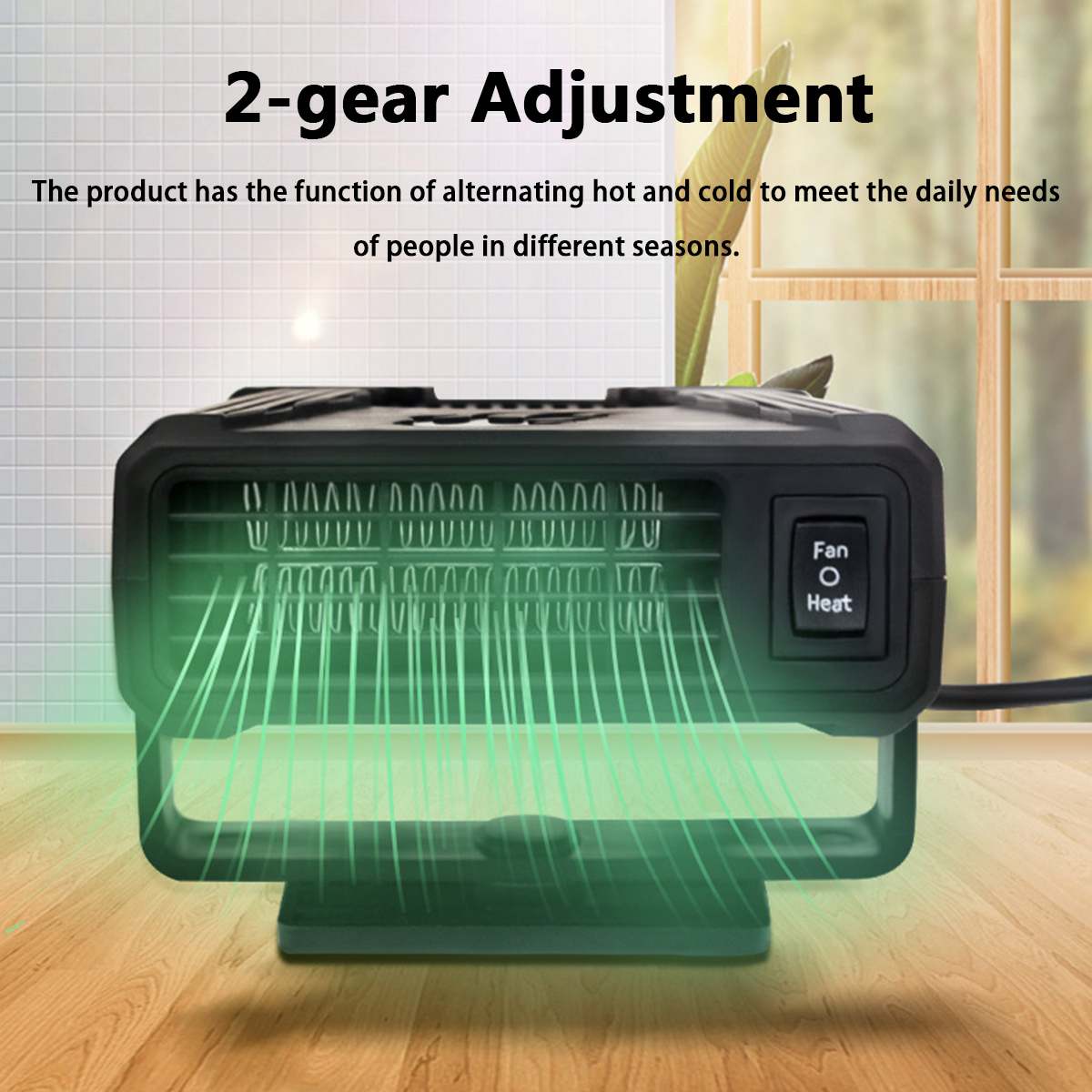 4 IN 1 150W 12V/24V Car Heater Potable Auto Heater Defroster Electric Fan Heater Windscreen Defogging Defrost Ventilation