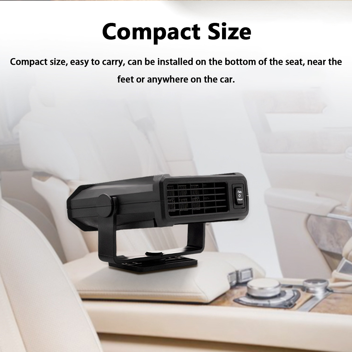 4 IN 1 150W 12V/24V Car Heater Potable Auto Heater Defroster Electric Fan Heater Windscreen Defogging Defrost Ventilation