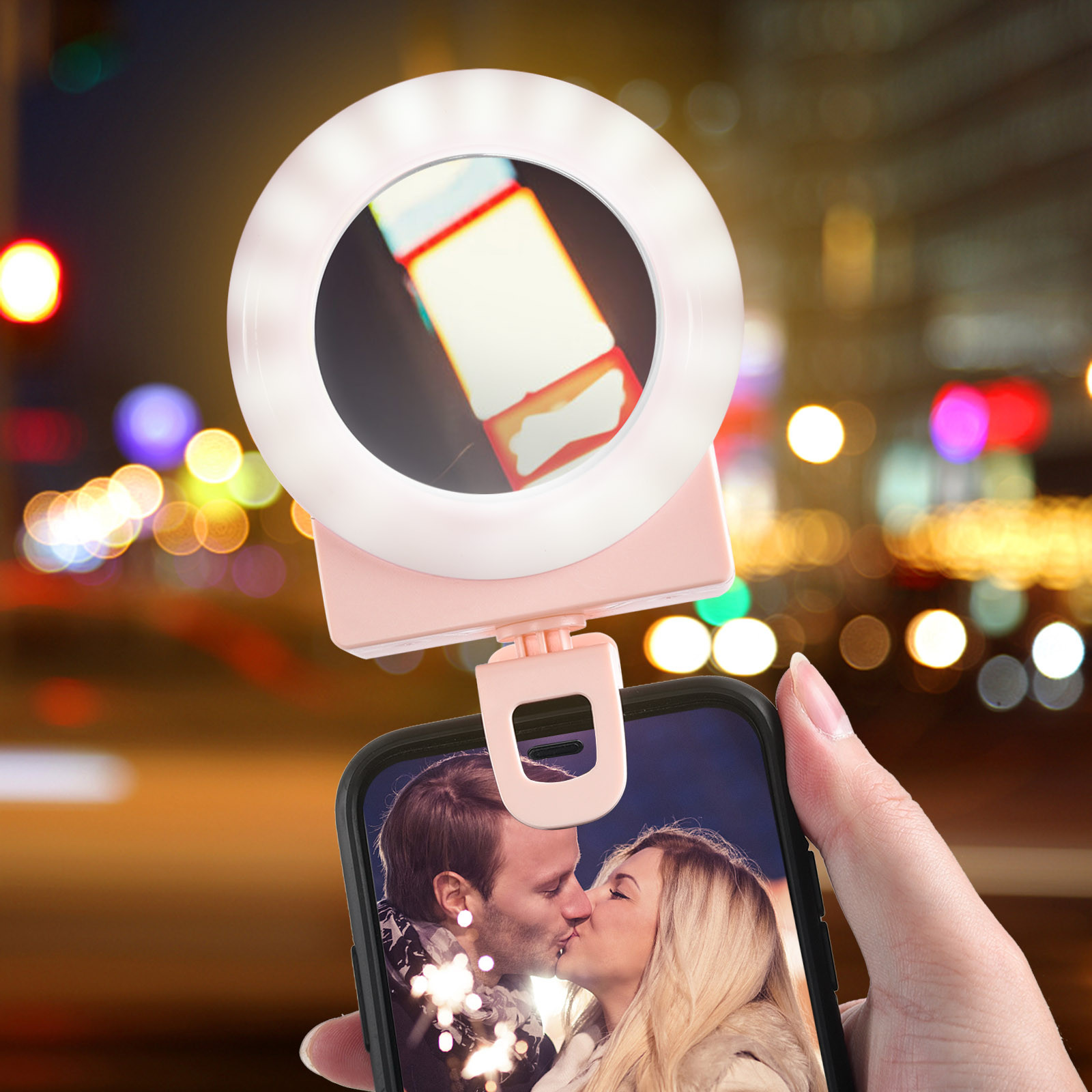 Selfie Led Ring Portable Phone Ring Light Rechargeable Clip On Selfie Light Telephone Mobile Phone Light Clip Lens For Iphone Xr