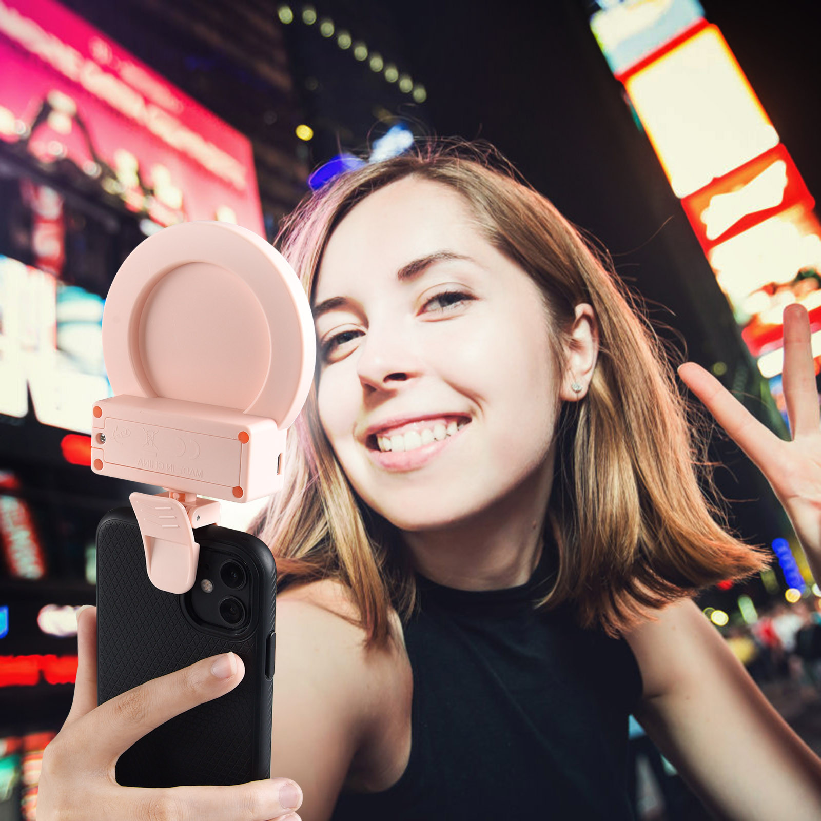 Selfie Led Ring Portable Phone Ring Light Rechargeable Clip On Selfie Light Telephone Mobile Phone Light Clip Lens For Iphone Xr