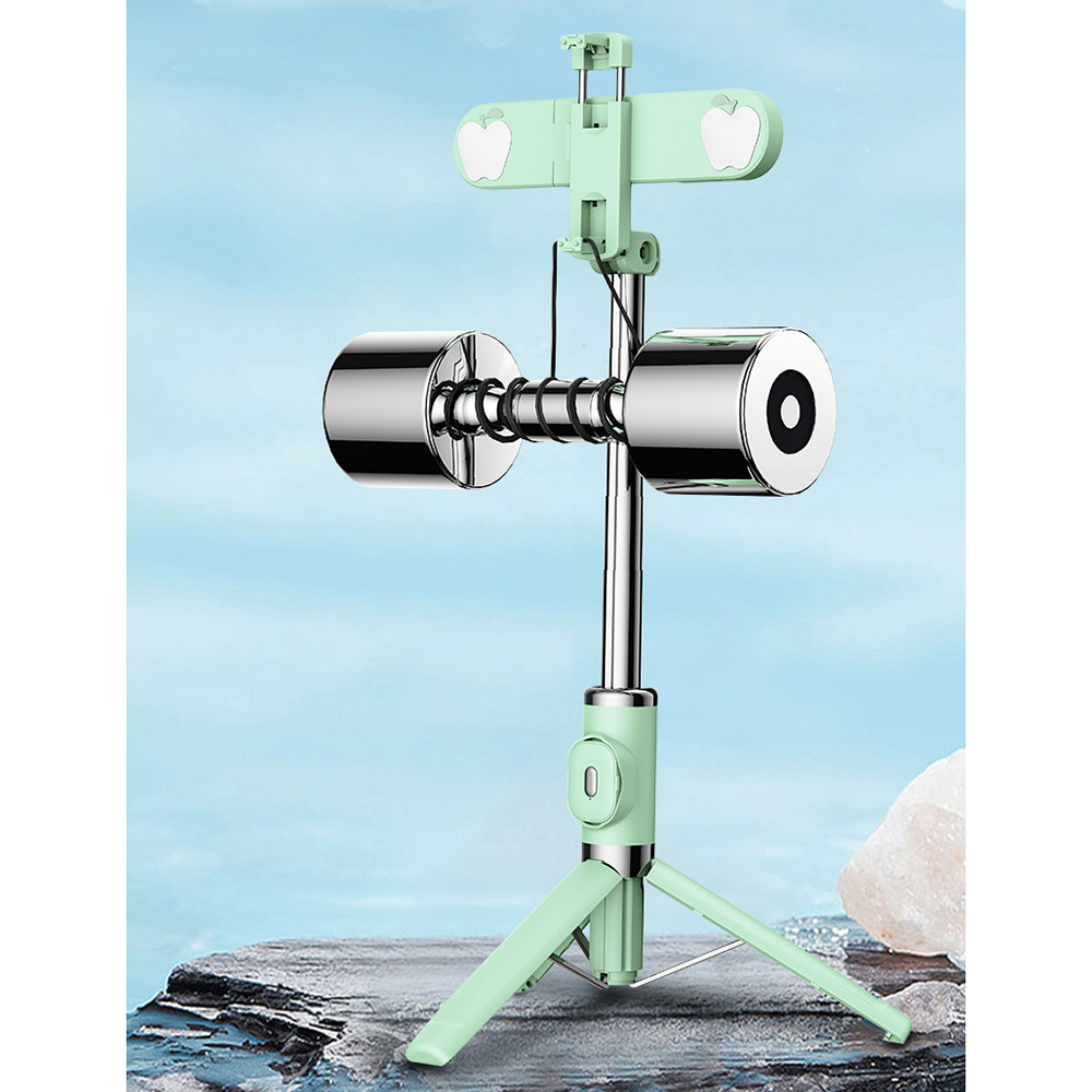 Mini Bluetooth Tripod Selfie Stick Double Fill Light Mobile Phone Live Photo Portable Selfie Stick Tripod For Huawei Xiaomi
