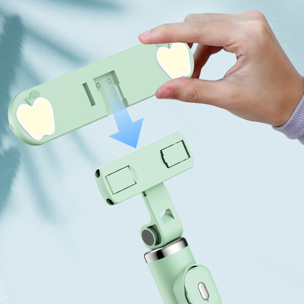 Mini Bluetooth Tripod Selfie Stick Double Fill Light Mobile Phone Live Photo Portable Selfie Stick Tripod For Huawei Xiaomi