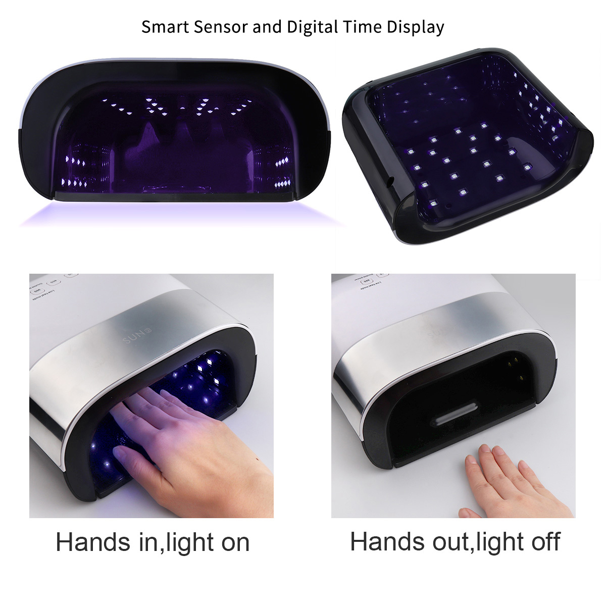 48W UV LED Lamp Nail Dryer with Smart Timer Auto Sensor Polish Gel Curing Nail Drying Machine Manicure Tool