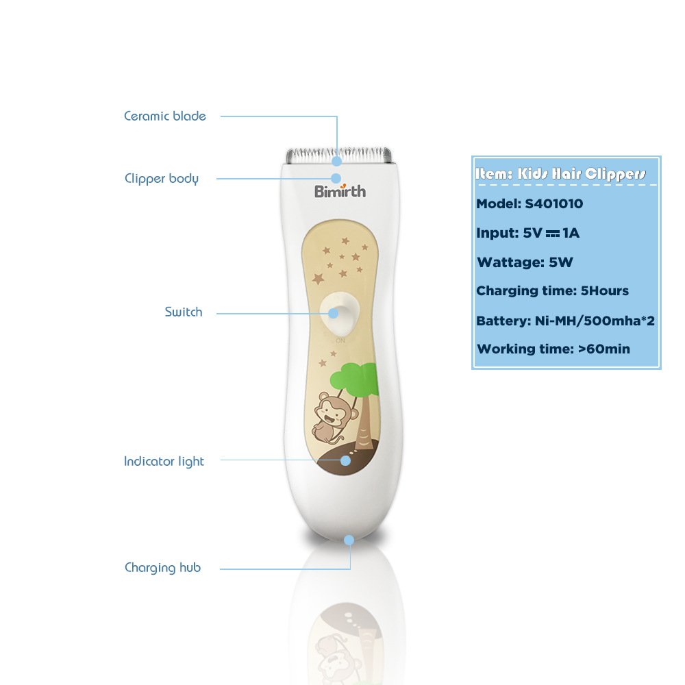 Baby Electric Hair Clipper Manscaped Ball Trimmer Waterproof Hair Trimmers Clipper For Children  Low Noise Hair Cutter
