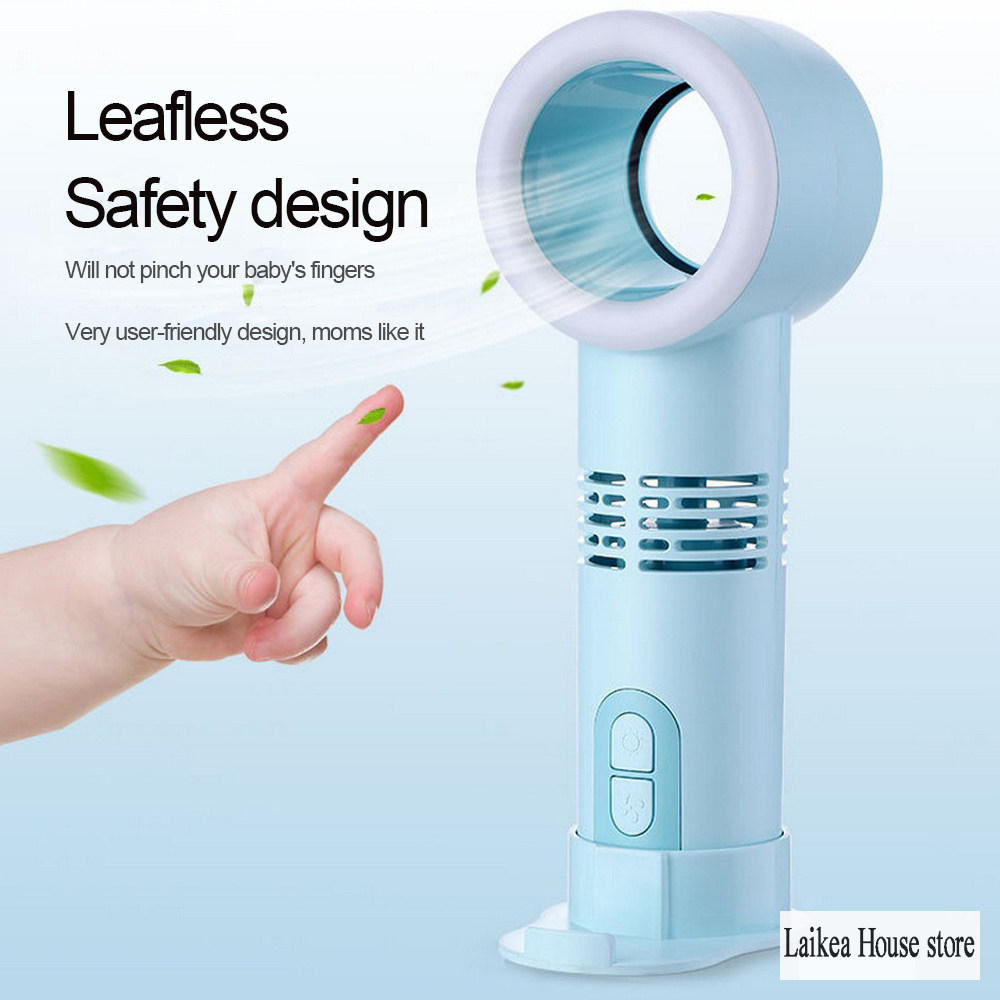 Small Fan Mini Handheld Portable USB Live Selfie Beauty Mobile Phone Bracket Fill Light Leafless Three Stalls Lasting power