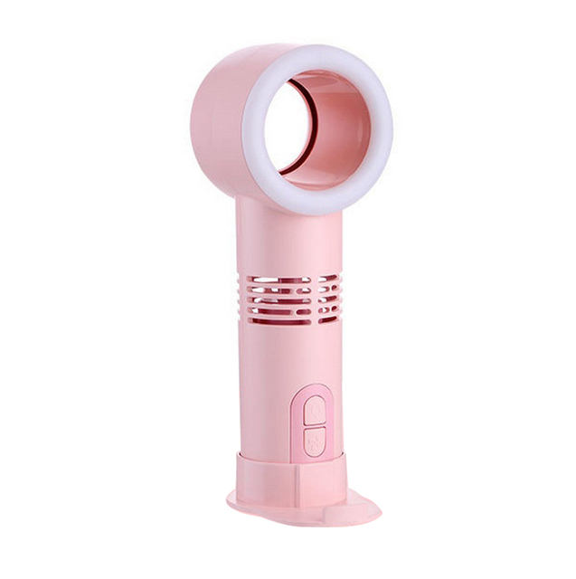 Small Fan Mini Handheld Portable USB Live Selfie Beauty Mobile Phone Bracket Fill Light Leafless Three Stalls Lasting power