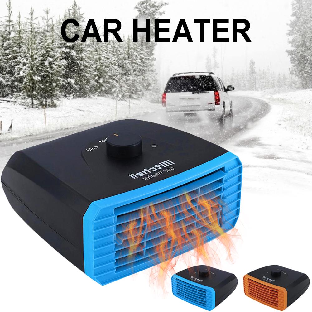12V-24V Portable Car Heater Fast Heating Defogger Heat Cooling Fan 15*16CM For Car Truck Van Self-driving Travel Camping Camping