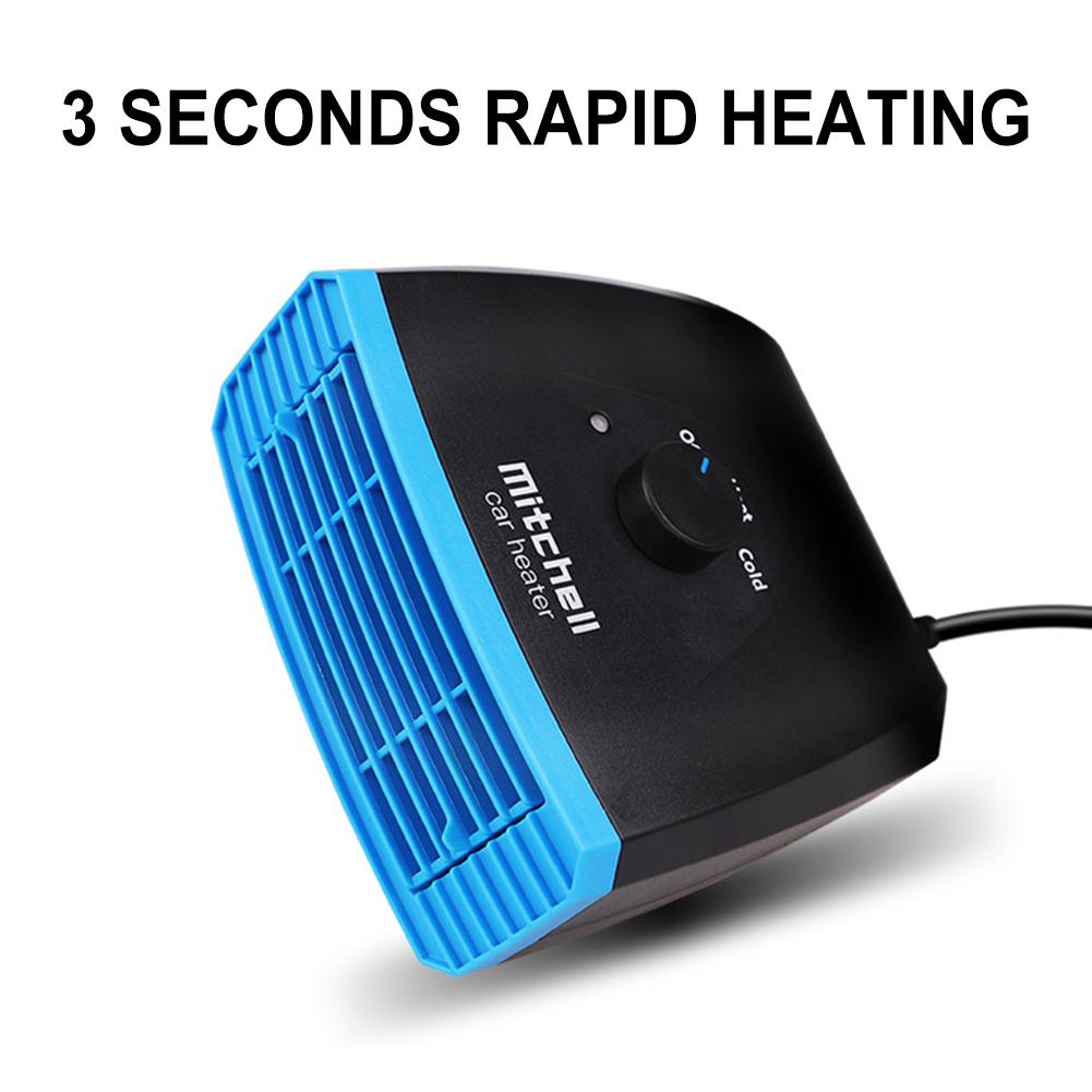 12V-24V Portable Car Heater Fast Heating Defogger Heat Cooling Fan 15*16CM For Car Truck Van Self-driving Travel Camping Camping