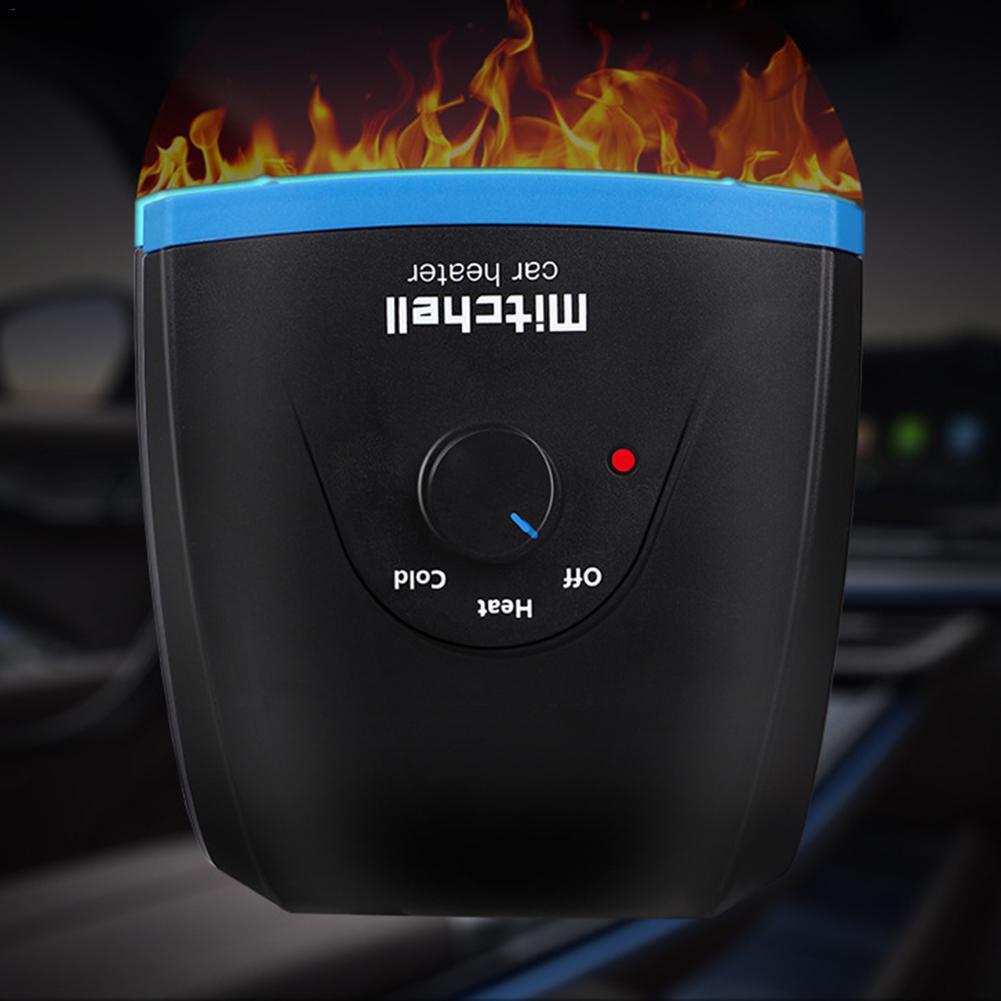 12V-24V Portable Car Heater Fast Heating Defogger Heat Cooling Fan 15*16CM For Car Truck Van Self-driving Travel Camping Camping