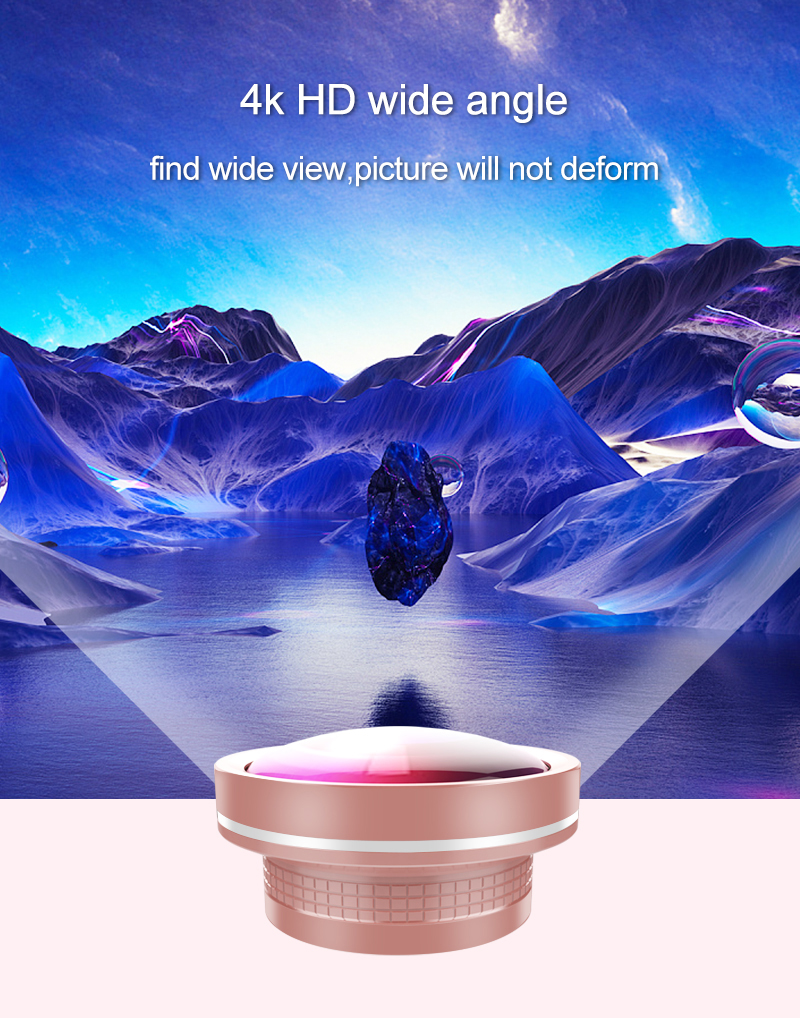 Camera Mobile Phone photographic led Portable selfie ring light RK47 rechargeable with Fisheye lens photography lights lamp