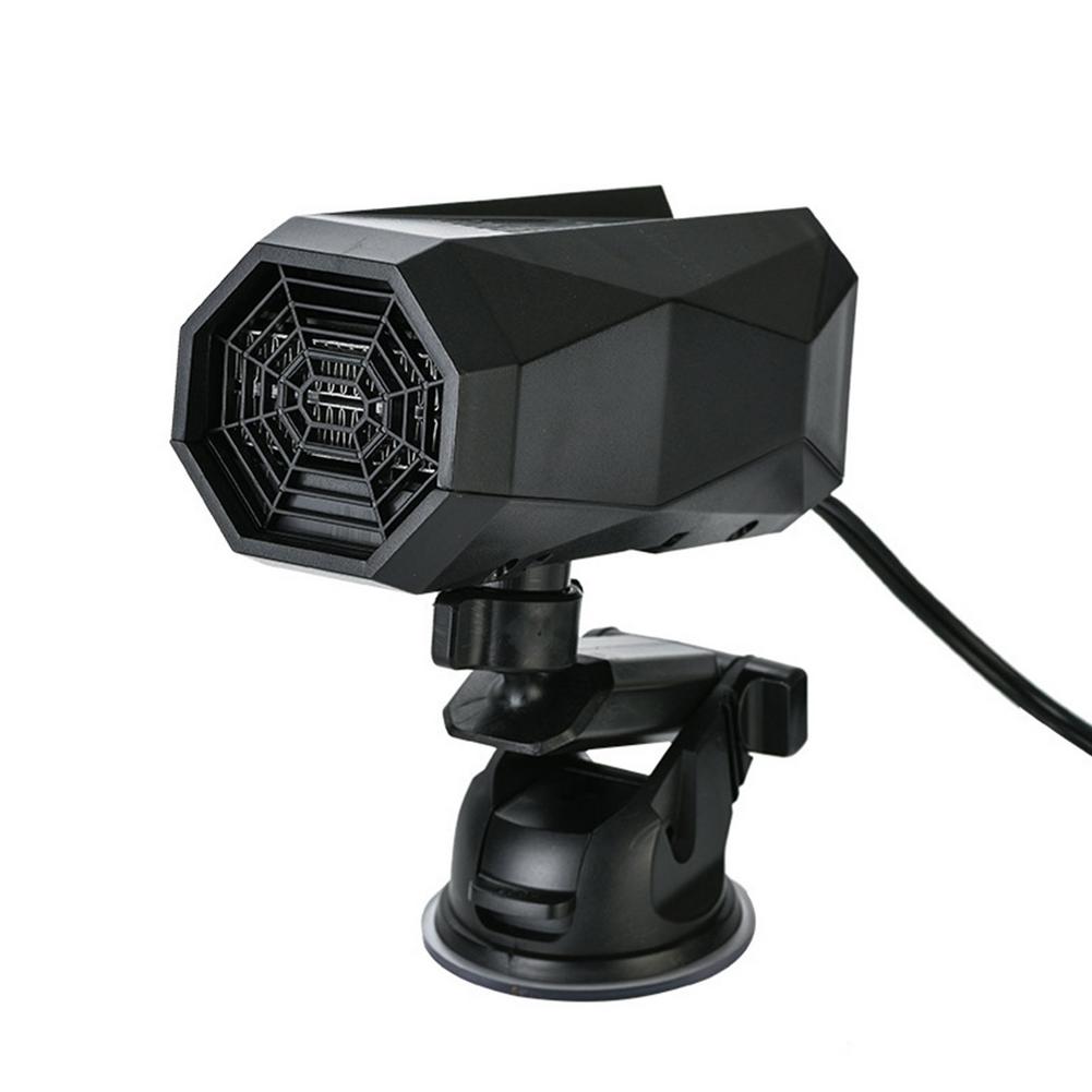 12V/24V 150W Car Heater Portable Suction Cup Shape Heating Fan 360-degree Rotatin Windshield Defogging Defroster Car Accessories