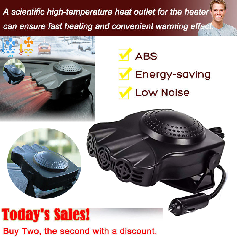 12V 150W Portable Three Holes Car Heating Cooling Fan Heater Defroster Demister SUV Car Front Windshield Defogging Tool
